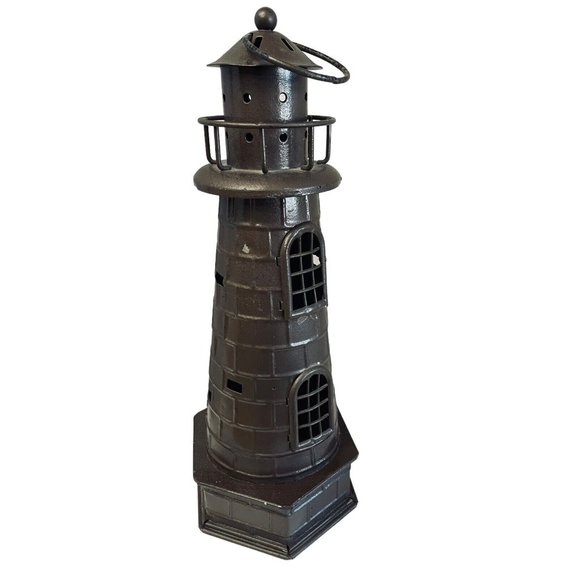 Vintage Art Deco Figural Lighthouse Candle Table Lamp Decorative 13 1/2" - Picture 11 of 14